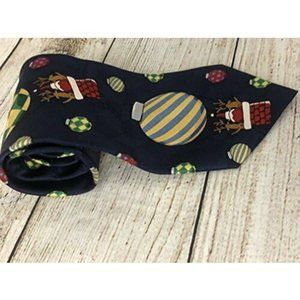 NWT American Greetings 100% Silk Neck Tie Novelty NeckTie 2002 Santa‎ Christmas